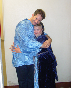 David Zimmerman played Prospero to Jessica's Ariel in a scene from "The Tempest."