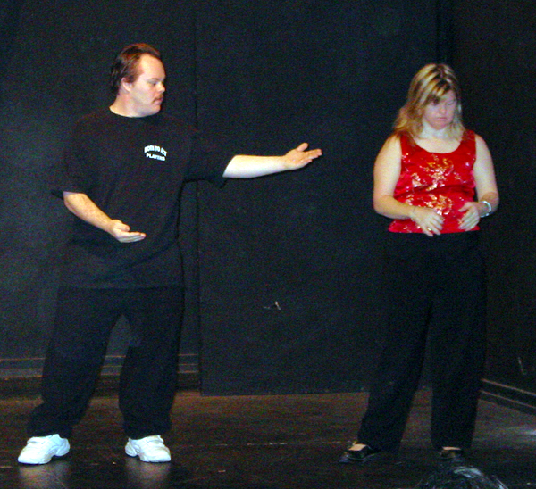 Casey and Susie perform a modern dance number.