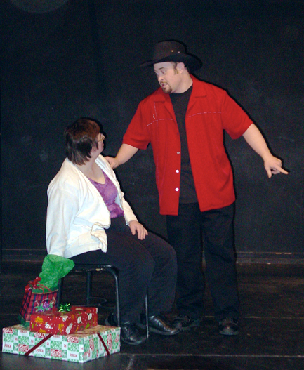 Kevin and Christine Y. perform a holiday number.